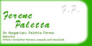 ferenc paletta business card